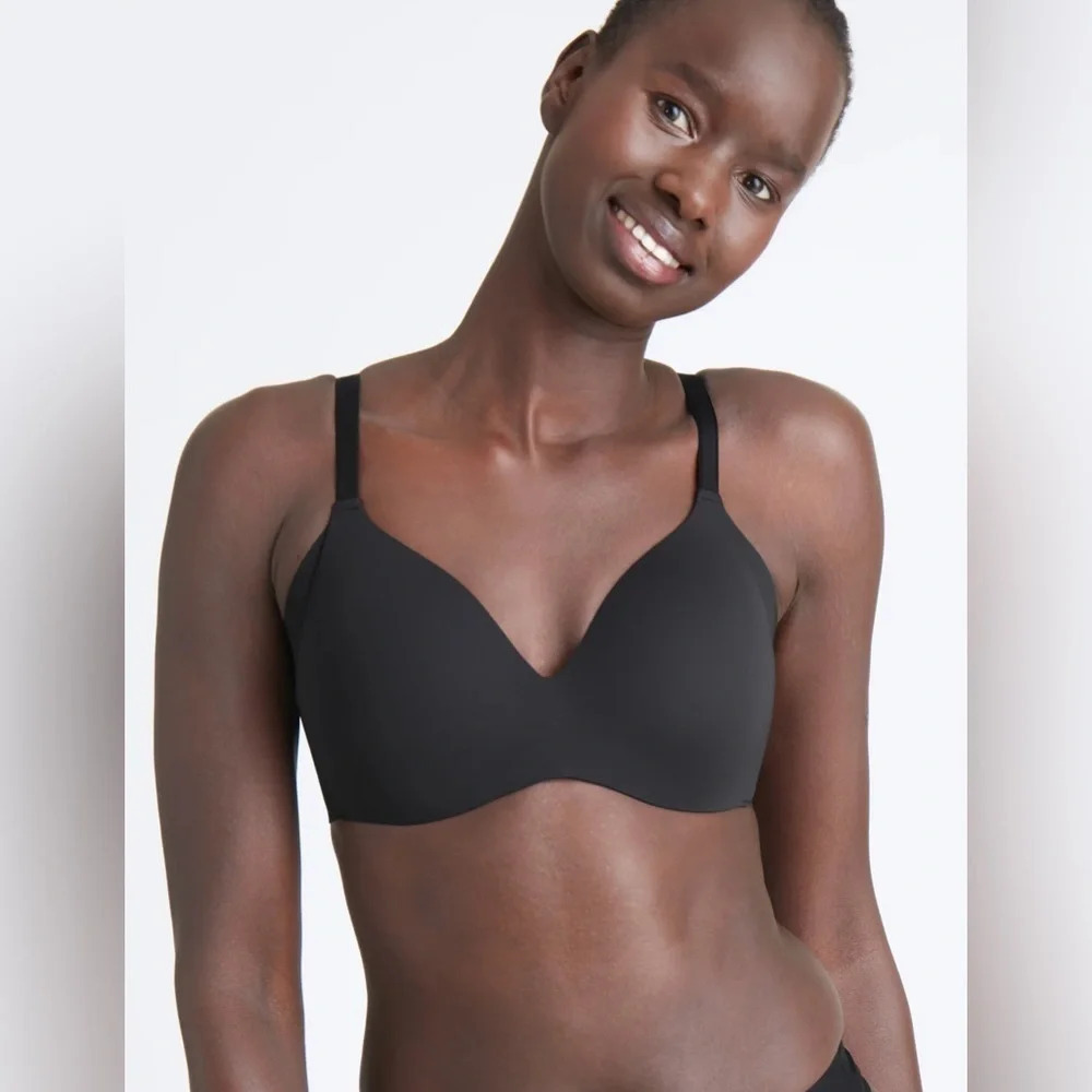 Knix Wingwoman Contour Wireless Bra Black Size 8